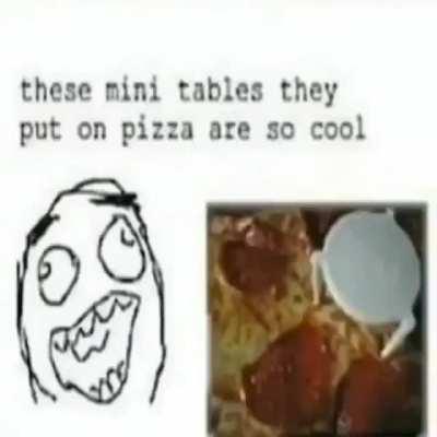 another mini table in the center of the pizza classic