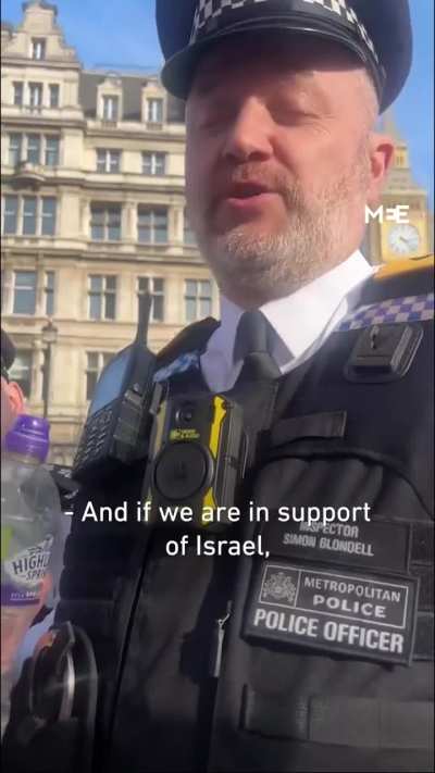 London Metropolitan police: 'You can protest for Israel but not for Palestine'