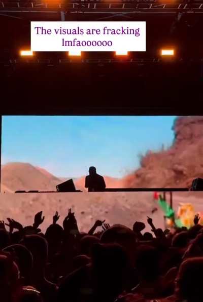 RuPaul uses fracking footage as a backdrop for her DJ set