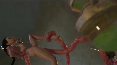 Jabba has fun with his new slave Leia. Animation by OCBoon [Upscaled and Interpolated]