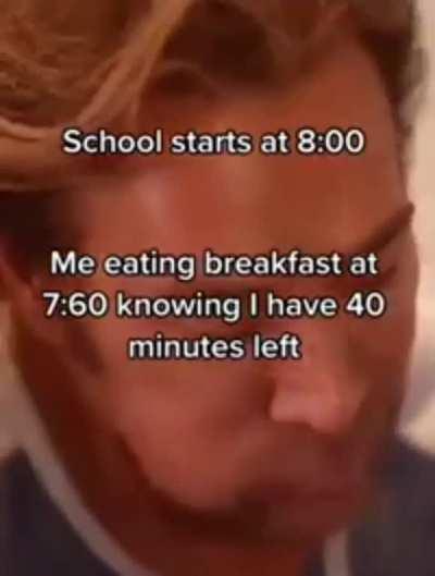 I'm sure I'll be on time today