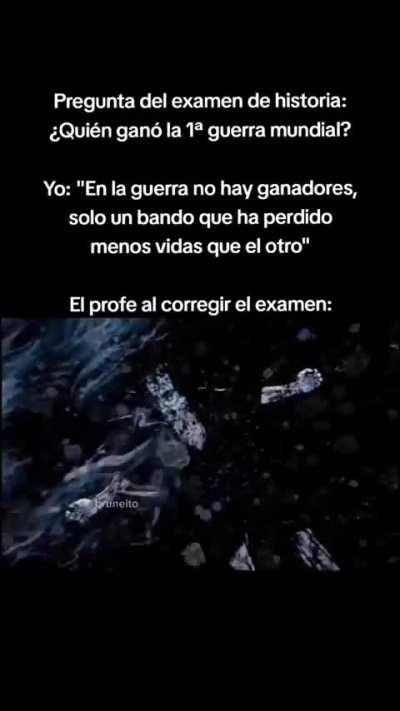 En la guerra no hay ganadores 