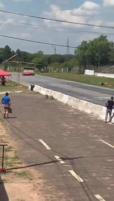 Race car crash in Paraguay