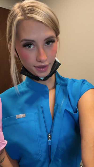 Who wants a naughty blonde nurse today?