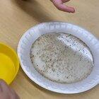 A teacher explaining the importance of washing hands with soap to elementary students