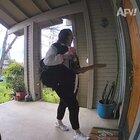 Coming home with pizza!