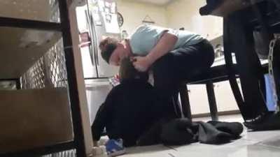 Abusive day care worker assaults a little girl, and then plays victim when she is apprehended