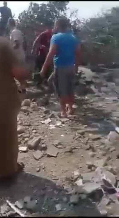 Aftermath of a bombing in Beit Hanoun, a city on the northeast edge of the Gaza Strip.