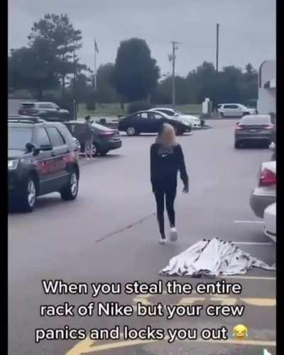 Woman ditched after stealing