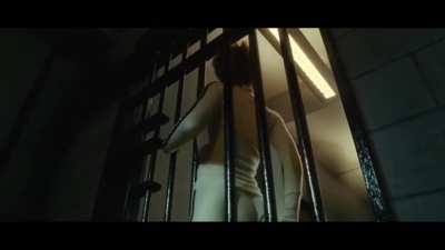 Halle Berry's booty squeezing between prison bars and gets bumped by car in Catwoman (2004)