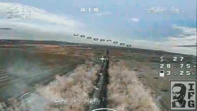 Ivan Franko Group continues to harass russian supply lines with FPV drones on Selydove-Vyshneve-Hrygorivka road near Pokrovsk, Donetsk oblast'. March, 2025.