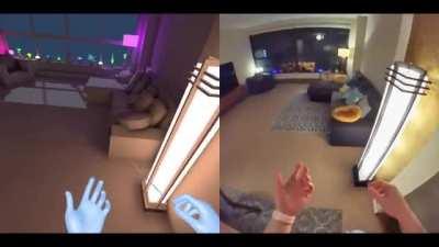 This is what happens when your VR and real life apartment match