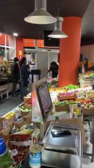 Got caught shoplifing so decided to destroy the entire store....France.