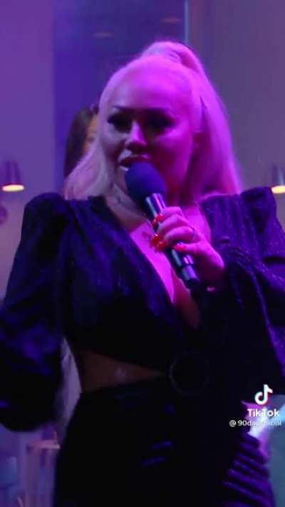 Darcey and Stacey performing their new song 