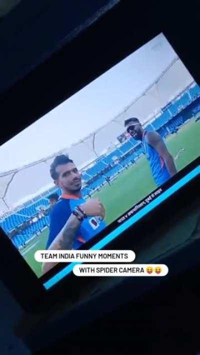 Team India fun moments with spider cam.