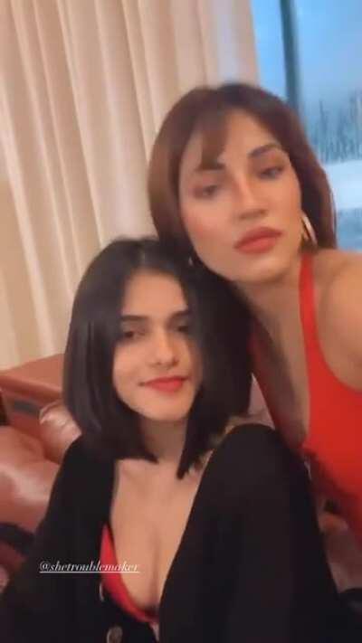 Meghna and Shivani looking cute and hot in red ❤️