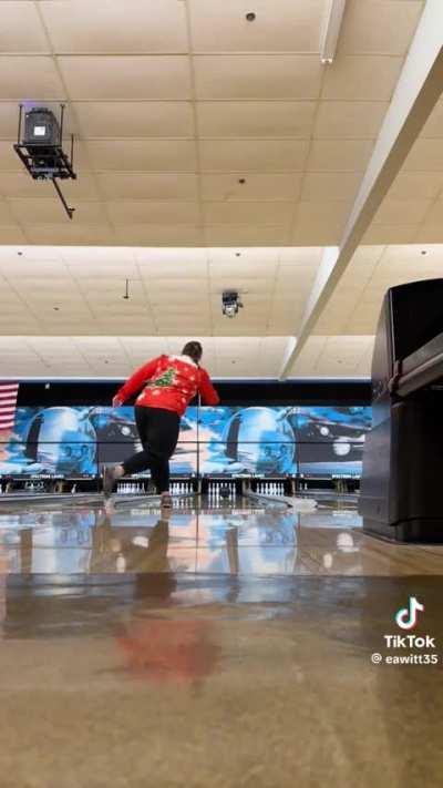 Bowling at Christmastime