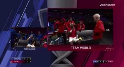 Paul telling Tiafoe he's gonna get into Tsitsipas' head with daddy jokes