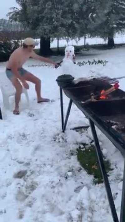 My friend enjoying some new company yesterday