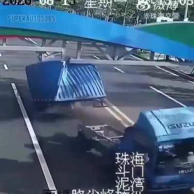 the way it slides off the truck