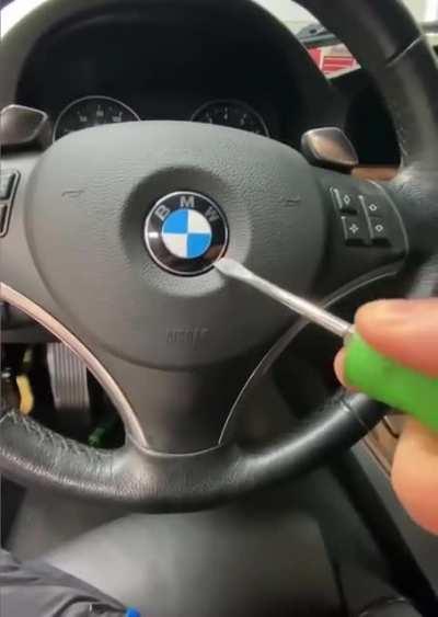 stabbing your wheel with a screwdriver...
