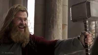 In Endgame (2019), Cap always cushions the flight path of Mjolnir while Thor grabs it outstretched. Cap is used to adjusting for the Shield's recoil while Thor knows Mjolnir comes to a stop at his hand.