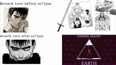 before eclipse: sword fights and medieval soldiers/ after eclipse: demons gods mages