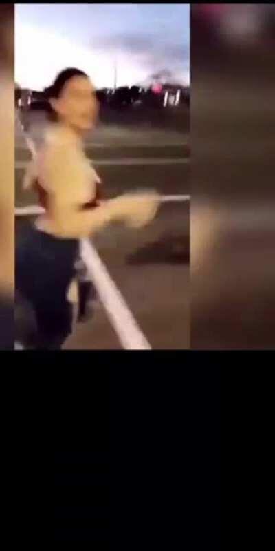 She got kicked out of target Lmaoo