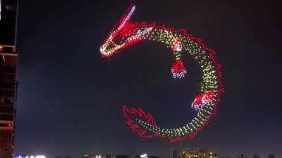 Show with 1500 drones on Shenzhen Dragon Boat Festival 2023