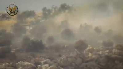 NLF ATGM team engages an SAA tank moving after firing - June 2019