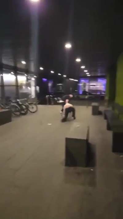 Guy assaults someone for allegedly following his girlfriend into bathroom