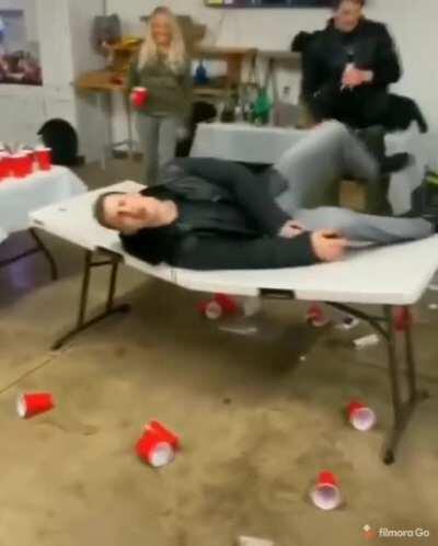 Attempting to smash the table