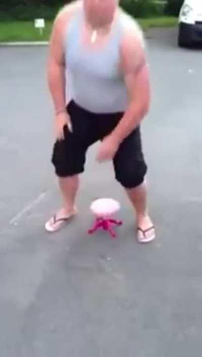 Sitting on a kids chair