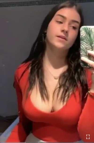 Who is this gorgeous busty girl? (18+)