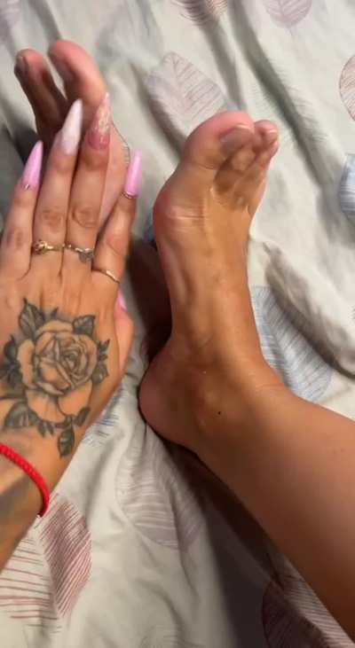 your hands on my feet