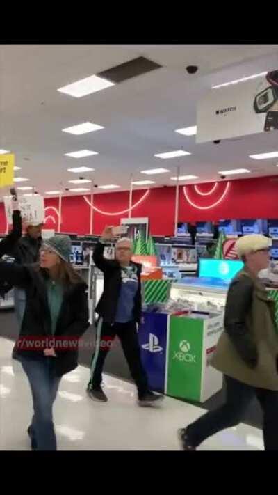 Anti-maskers March through a Target chanting “Free Your Face”