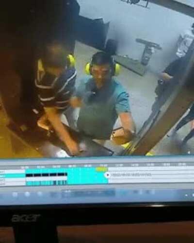 Selfie time at a gun range