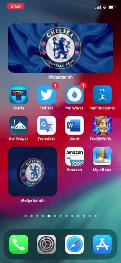 I made my phone premier league themed using the new widgets