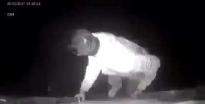 Trying to rob a moving truck