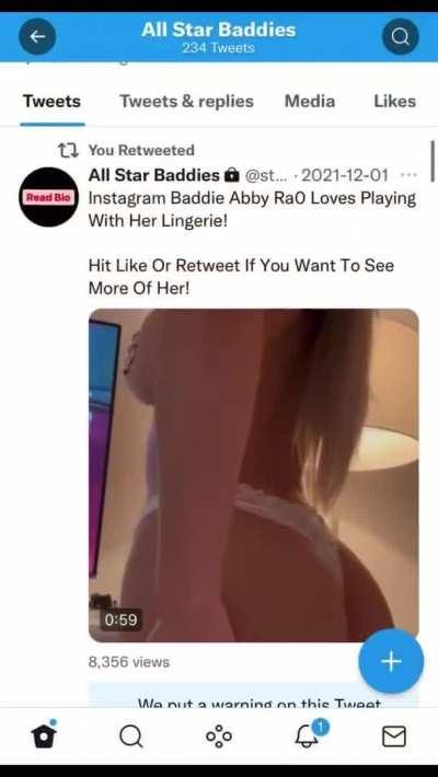 Instagram Baddie Abbi R@0 Loves Being Naked For You! Twitter:@star_baddies