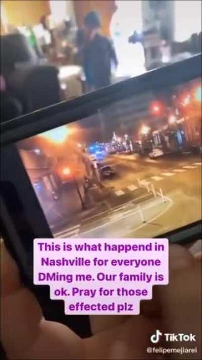 Video claiming to show another angle of the Nashville explosion