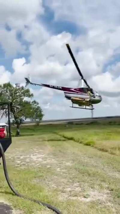 Pilot lands Chopper neatly over Truck.