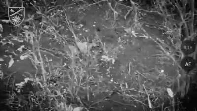 One surrounded Ukrainian soldier of the 66th Special Rifle Brigade took out 3 Russian soldiers and single-handedly repelled the enemy assault. Lyman direction, December 2024.