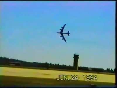 Crash of a B-52 at Fairchild Airforce Base in 1994 caused by the pilot making a mistake with a maneuver