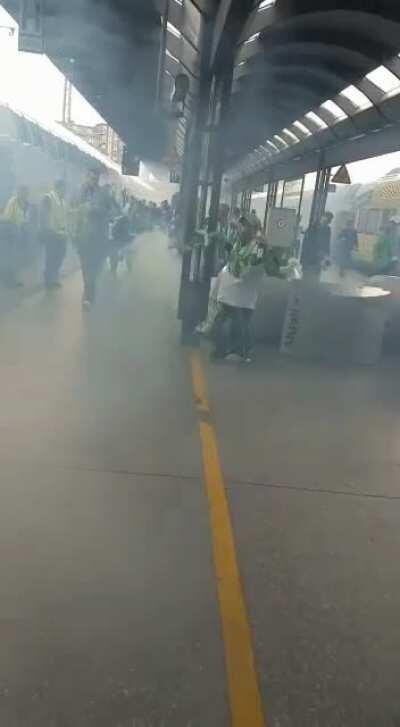 Watch your step stepping off the trashcan!