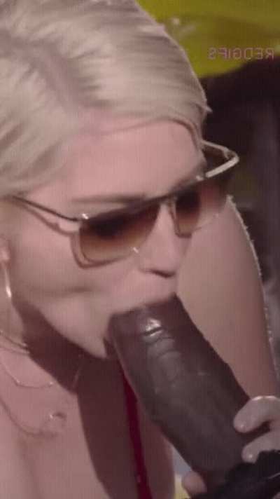 Just the tip blowjob on BBC by pornstar