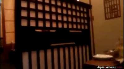 Amateur Japanese Girl Giving A Blowjob At A Restaurant