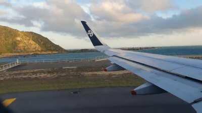 Leaving Wellington on a windy afternoon.