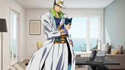 Jotaro gets a call from Polnareff