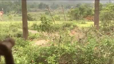 Kuki Volunteer Records Meitei Volunteers attacking their position during the Battle of Khamenlok (12–14 June 2023) at the early stages of the Manipur Ethnic Conflict. [ Enemy Visible ]